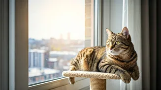 Window-Mounted Sisal Sun Perches Double High-Rise Cat Room Territory Easily