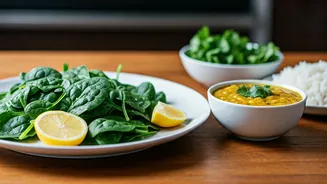 Spinach-Lemon And Dal-Rice Are Smart Food Goals