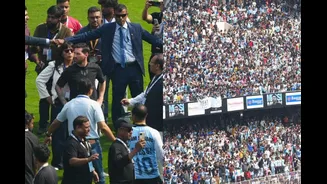 Chaos At Salt Lake Stadium: Security Breach Forces Lionel Messi To Halt Lap Of Honour | WATCH