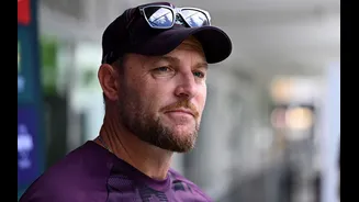 Ashes 2025-26: ‘The airport incident wasn’t ideal’ - McCullum admits his side handled it well