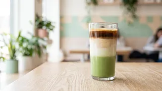 Dirty matcha combines matcha with an espresso shot And The Practical Meaning Of The drink layers tea bitterness coffee intensity and milk