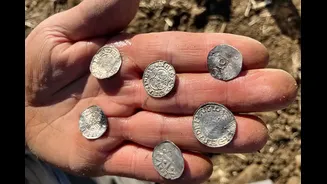 Quase 3 mil moedas: detector de metal revela maior tesouro viking da Noruega