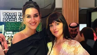 'Tere Ishk Mein' star Kriti Sanon stuns at Red Sea Film Festival's 'Women in Cinema Gala Dinner,' meets Dakota Johnson and Uma Thurman