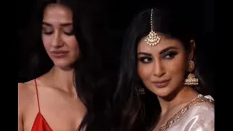 Disha Patani And Mouni Roy Attend Stebin Ben-Nupur Sanon’s Mumbai Reception