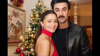 Alia Bhatt Elevates Christmas Celebrations In A Pre-Stitched Red Sari