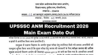 UPSSSC ANM Recruitment 2026: Main Examination Date Out; Check Details Here