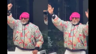 Amitabh Bachchan Meets Fans Despite Being Advised To Rest, Son Abhishek Keeps A Watchful Eye