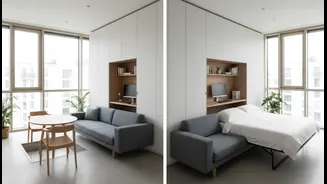 Flex-Space Design Helps Compact Flats Change Function Through The Day