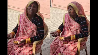 Elderly Woman Eats Tandoori Mamoj With Spicy Sauce, Instamart Responds video