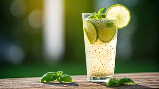 Hydrate Instantly With Sweet Lime And Basil Seed Summer Mocktails