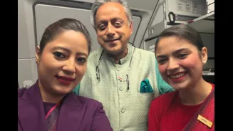 Shashi Tharoor Shares ‘Unusual Experience’ After Meeting Same Air India Crew Twice In A Row: ‘Stellar Talents’