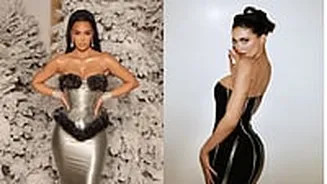 Kim Wows In 39-Year-Old Metallic Gown With Bedazzling Diamond Jewels For Christmas: See Kendall, Kylie & Khloe Wore