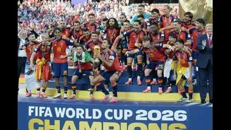 POTUS, This Isn’t Your Podium: Trump Refuses To Leave Stage As Spain Celebrate FIFA Triumph | Watch
