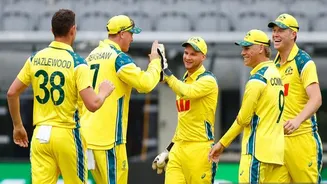 AUS vs IND 1st ODI Highlights: Australia register convincing seven-wicket win in rain-curtailed 1st ODI; go 1-0 up
