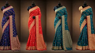 Four Exquisite Sarees Blending Indian Heritage with Contemporary Chic