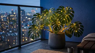 Aesthetic Balcony Lighting Hacks Fairy Lights Clay Diyas And Brass Lanterns Build Evening Vibes