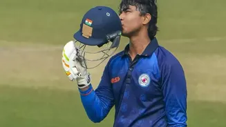 Vaibhav Suryavanshi smashes 36 balls 100 in VHT opener, dismissed for 190