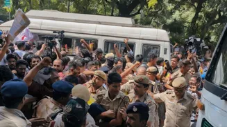 Protest demanding CEC Gyanesh Kumar's resignation turns violent in Delhi