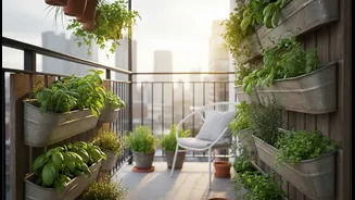 Why space-saving layout efficiency allows growing aromatic herbs on tiny window balconies