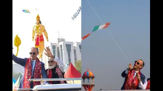 Watch: PM Modi, German Chancellor Fly Lord Hanuman Kite In Gujarat As Op Sindoor Banner Soars