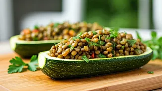 Summertime Delight: Chef's Zucchini Lentil Boats Recipe