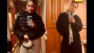 Kareena Kapoor Brings The Glam To Snowy Getaway; Taimur, Jeh Steal The Show | Pics