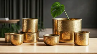Aesthetic Design Feeds Are Obsessed With Upcycled Brass Planters
