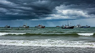 High Winds Alert: Maharashtra Fishermen Docked Due To Stormy Seas