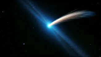Comet Tail Breaks Off Due to Solar Wind