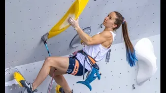Brasileira alcança top20 na Copa do Mundo de escalada, em Praga