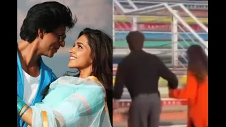 Shah Rukh Khan Helps Pregnant Deepika Padukone Climb Stairs | Video Goes Viral