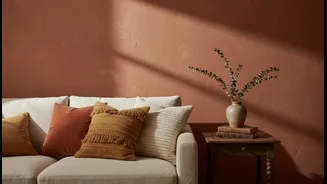How warm earthen tones transform bland rental walls into cozy interior spaces