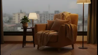 Warm Lighting Gives Small Indian Flats A Quick Rainy-Season Reset