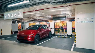 Tesla opens its 1st in-mall charging station in India