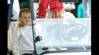 Donald Trump's Plus One For Golf Day Is His Granddaughter Carolina, Internet Is Obsessed With Her 'Purple Jordans'