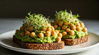Quick & Creamy Avocado Chickpea Mash Sandwiches: A 5-Minute Healthy Breakfast