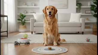 Dogs Can Practise Waiting, Targeting And Finding Objects Indoors