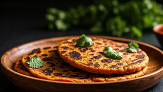 Healthy Indian Breakfast: Beetroot & Sweet Potato Paratha