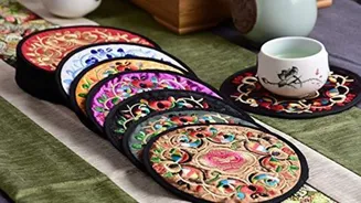 How to create fabric coasters at home