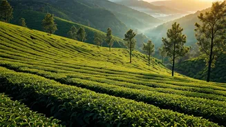 Munnar Emerald Green Tea Plantations Captivate Audiences Quiet Morning Shoots