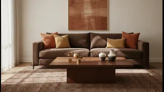 Warm Browns Are Returning As A Practical Alternative To All-Beige Rooms