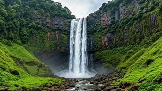 Green Ghats Bring Waterfalls With Road Warnings