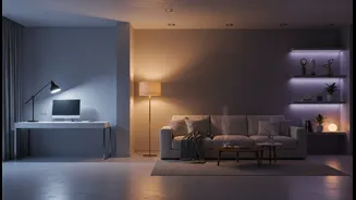 A Well-Lit Home Uses Different Light For Work, Rest And Evening
