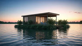 Eco Conscious Floating Water Homes Provide Dream Safe Getaway Spaces