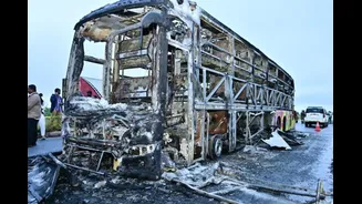 Bus Fire Kills Many After Bike Crash in Kurnool
