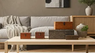 Vintage Wooden Boxes Elevate Living Rooms Via Japandi Makeovers