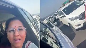 Supriya Sule Stuck in Traffic For 2 Hours on Mumbai-Pune Expressway - WATCH