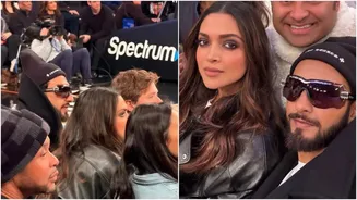 NBA India Ambassador Ranveer Singh Spends New York Holiday With Deepika Padukone Watching Match