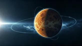 Venus Slow Axis Rotation Outlasts Its Entire Journey Round Sun