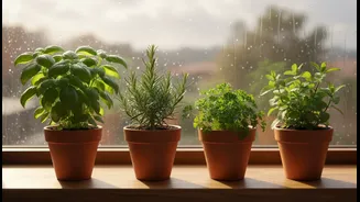 Why windowsill herb gardens with 4 aromatic greens improve indoor air during monsoon